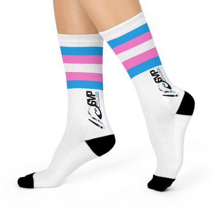 Crew Socks: Trans Flag Socks for Silver Valley Pride - Image 2