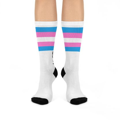 Crew Socks: Trans Flag Socks for Silver Valley Pride