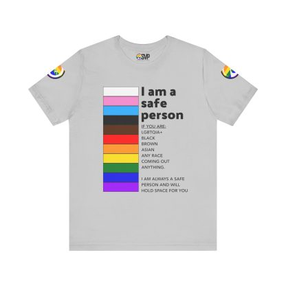 Ally Tee- I am a safe person - Logoed Sleaves- Unisex - Image 13