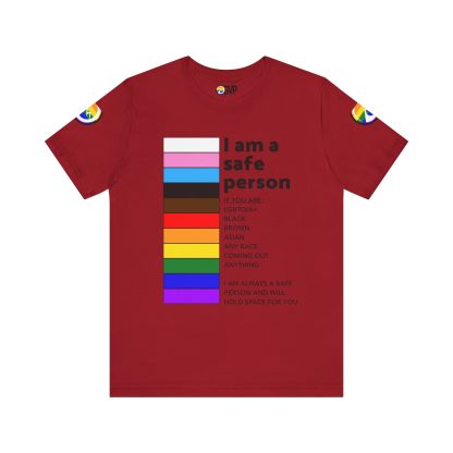 Ally Tee- I am a safe person - Logoed Sleaves- Unisex - Image 80