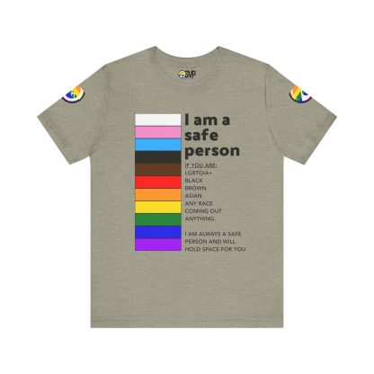 Ally Tee- I am a safe person - Logoed Sleaves- Unisex - Image 38