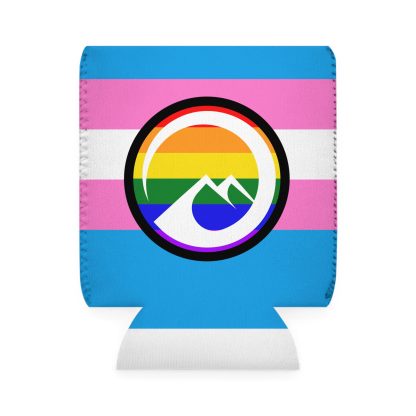 Trans Flag 2025 Can Cooler Sleeve - Colorful Design for Festivals and Celebrations - Image 2