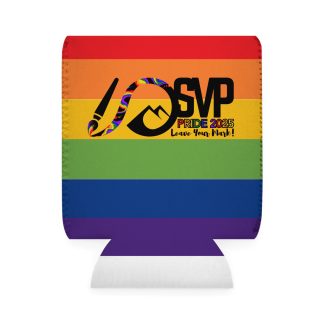 Pride 2025 Can Cooler Sleeve - Colorful Rainbow Design for Festivals and Celebrations